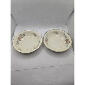 Homer Laughlin Georgian Cashmere Berry Fruit Bowls 5 1/4" Set of 2 Excellent